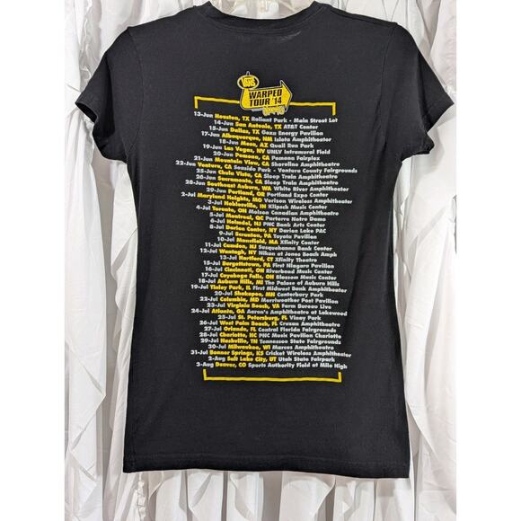 Vans Warped Tour '14 Size M Black Cotton Babydoll Tour T-shirt - Picture 4 of 5